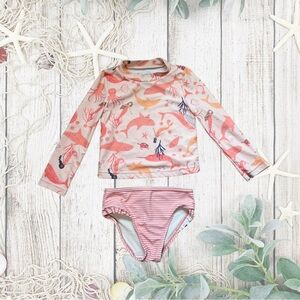 Toddler, 2 piece bathing suit, Carter’s brand. Good condition